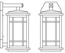 Arroyo Craftsman AVB-6F-RB - 6" avenue wall bracket