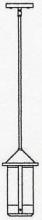 Arroyo Craftsman BSH-6LM-MB - 6" berkeley long body stem hung pendant