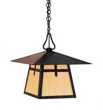 Arroyo Craftsman CH-15BGW-S - 15" carmel pendant with bungalow overlay