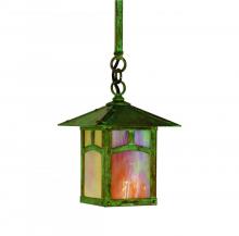 Arroyo Craftsman ESH-7AM-MB - 7" evergreen stem hung pendant with classic arch overlay