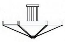 Arroyo Craftsman ETCM-21GW-RB - 21" etoile inverted ceiling mount