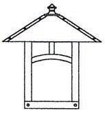 Arroyo Craftsman EW-16TAM-BK - 16" evergreen flush wall mount with t-bar overlay