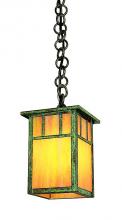 Arroyo Craftsman HH-4LAOF-BK - 4" huntington one light pendant with classic arch overlay