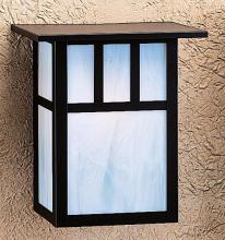 Arroyo Craftsman HS-10AGW-MB - 10" huntington sconce with roof and classic arch overlay