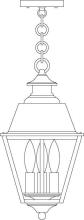 Arroyo Craftsman INH-8MRRM-VP - 8" inverness pendant with metal roof
