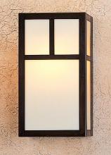Arroyo Craftsman MS-12ACS-MB - 12" mission sconce with classic arch overlay