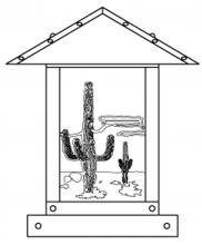 Arroyo Craftsman TRC-9CTRM-MB - 9" timber ridge column mount with cactus filigree