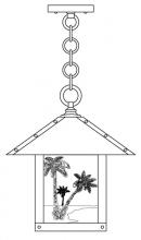 Arroyo Craftsman TRH-12PTWO-MB - 12" timber ridge pendant with palm tree  filigree