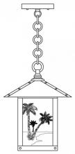 Arroyo Craftsman TRH-9PTWO-RC - 9" timber ridge pendant with palm tree  filigree