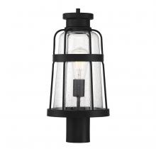 Lighting One US V6-L5-2944-BK - Quinton 1-Light Outdoor Post Lantern in Matte Black Outdoor