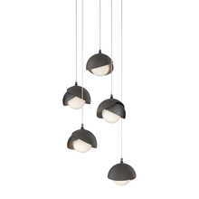 Hubbardton Forge 131125-SKT-LONG-89-07-GG0711 - Brooklyn 5-Light Double Shade Pendant