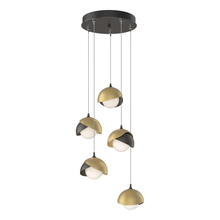 Hubbardton Forge 131125-SKT-STND-14-86-GG0711 - Brooklyn 5-Light Double Shade Pendant