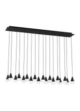 Visual Comfort & Co. Modern Collection 700TRSPCPA18TB-LED930120 - Modern Cupola dimmable LED 18-light Chandelier Ceiling Light in a Nightshade Black finish