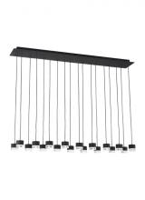 Visual Comfort & Co. Modern Collection 700TRSPGBL18TB-LED930120 - Modern Gable dimmable LED 18-light Ceiling Chandelier in a Nightshade Black finish
