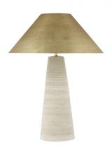 Visual Comfort & Co. Modern Collection 700PRTKRM24CRNB-LED930 - Modern Karam dimmable LED Medium Table Lamp in a Natural Brass/Gold Colored finish