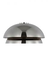 Visual Comfort & Co. Modern Collection SLFM13627N - The Shanti Large Damp Rated 1-Light Integrated Dimmable LED Ceiling Flushmount in Polished Nickel