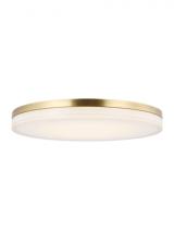 Visual Comfort & Co. Modern Collection 700FMWYT16NB-LED930 - Modern Wyatt dimmable LED Large Ceiling Flush Mount Light in a Natural Brass/Gold Colored finish