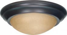 Nuvo 60/1282 - 2-Light Medium Twist & Lock Flush Mount Ceiling Light Fixture in Mahogany Bronze Finish with