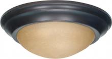 Nuvo 60/1283 - 3-Light Large Twist & Lock Flush Mount Ceiling Light Fixture in Mahogany Bronze Finish with