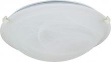 Nuvo 60/276 - 1 Light - 12" Flush with Alabaster Glass - Textured White Finish