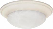 Nuvo 60/287 - 2-Light Medium Dome Twist & Lock Flush Mount Ceiling Light in Textured White Finish with Alabaster