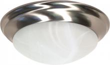 Nuvo 60/3202 - 2-Light Twist & Lock Dome Medium Flush Mount Ceiling Light in Brushed Nickel Finish with Alabaster