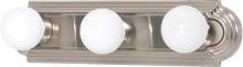 Nuvo 60/3301 - 3-Light Racetrack Style Vanity Light Fixture in Brushed Nickel Finish and (3) 15W GU24 Lamps