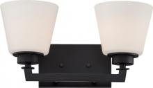 Nuvo 60/5552 - Mobili - 2 Light Vanity with Satin White Glass - Aged Bronze Finish