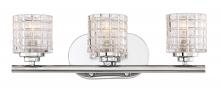 Nuvo 60/6443 - Votive - 3 Light Vanity with Clear Glass - Polished Nickel Finish