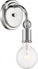 Nuvo 60/6561 - Bounce - 1 Light Wall Sconce with Crystal Accent - Polished Nickel Finish