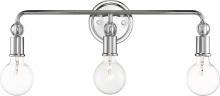 Nuvo 60/6563 - Bounce - 3 Light Vanity with Crystal Accent - Polished Nickel Finish