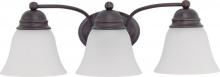 Nuvo 62/1023 - 3 Light - Empire LED 21" Vanity Wall Fixture - Mahogany Bronze Finish - Frosted Glass - Lamps