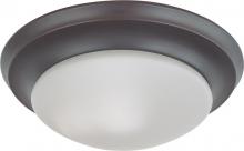 Nuvo 62/1026 - 1 Light - LED 12" Twist & Lock Flush Fixture - Mahogany Bronze Finish - Frosted Glass - Lamp