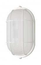 Nuvo 62/1410 - LED Oval Bulk Head Fixture; White Finish with White Glass