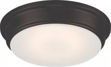Nuvo 62/711 - Haley - LED Flush with Frosted Glass - Aged Bronze Finish