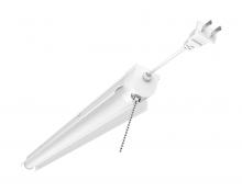 Nuvo 62/927 - 34 Watt; 3 Foot; LED Shop Light with Pull Chain; White Finish; 4000K