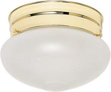 Nuvo SF77/123 - 1 Light - 6" Flush with Frosted Grape Glass - Polished Brass Finish