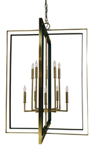 Framburg 4868 AB/MBLACK - 10-Light Antique Brass/Matte Black Symmetry Foyer