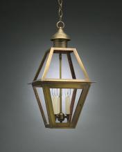 Northeast Lantern 1012-AC-LT3-FST - Hanging Antique Copper 3 Candelabra Sockets Frosted Glass