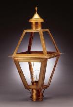 Northeast Lantern 1013-AB-LT3-CLR - Post Antique Brass 3 Candelabra Sockets Clear Glass