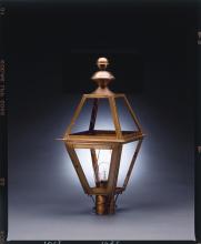 Northeast Lantern 1023-VG-CIM-CLR - Post Verdi Gris Medium Base Socket With Chimney Clear Glass