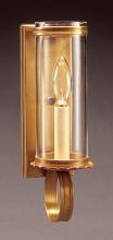 Northeast Lantern 115-VG-LT1-CLR - Wall Sconce 3" x 8" Glass Cylinder Verdi Gris 1 Candelabra Socket Clear Glass