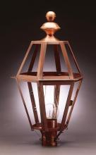 Northeast Lantern 1623-AC-CIM-CLR - Post Antique Copper Medium Base Socket With Chimney Clear Glass