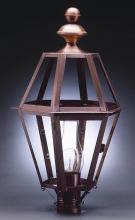 Northeast Lantern 1623-DAB-CIM-CLR - Post Dark Antique Brass Medium Base Socket With Chimney Clear Glass