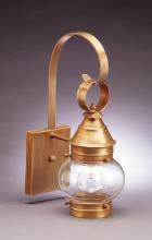 Northeast Lantern 2011-AB-MED-CLR - Onion Wall No Cage Antique Brass Medium Base Socket Clear Glass