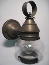 Northeast Lantern 2015-DAB-MED-CLR - Onion Wall No Cage Dark Antique Brass Medium Base Socket Clear Glass