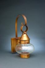 Northeast Lantern 2021-AB-MED-CLR - Onion Wall No Cage Antique Brass Medium Base Socket Clear Glass