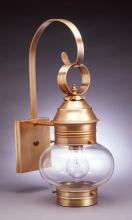 Northeast Lantern 2031-AC-MED-CLR - Onion Wall No Cage Antique Copper Medium Base Socket Clear Glass