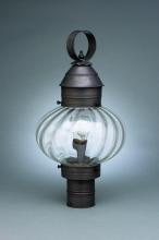 Northeast Lantern 2043-VG-MED-CLR - Onion Post No Cage  Verdi Gris Medium Base Socket Clear Glass