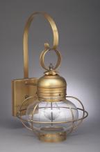 Northeast Lantern 2531-AC-MED-CLR - Caged Onion Wall Antique Copper Medium Base Socket Clear Glass